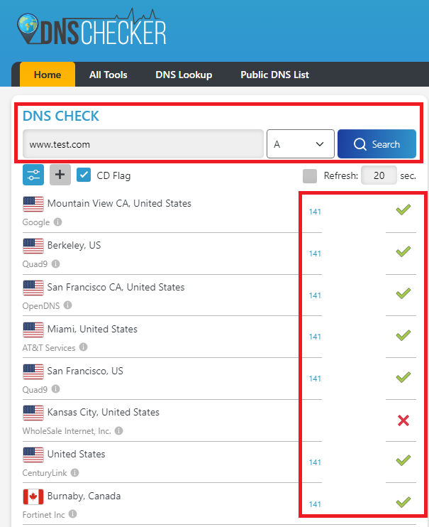 dns checker